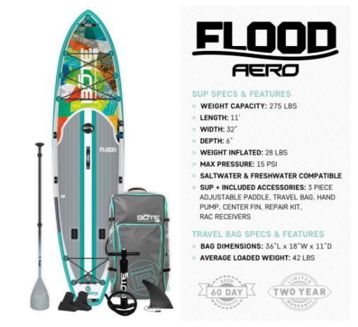 BOTE Flood Aero Inflatable Stand Up Paddle Board