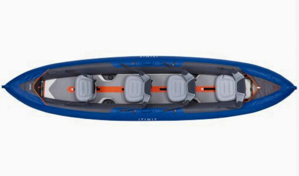 Itiwit X100 Kayak Inflatable Recreational Touring Sit-on-Top Kayak, 1 to 4 Person 570lb